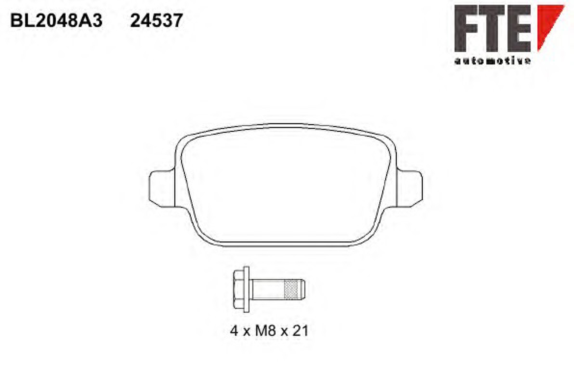 Колодки тормозные дисковые FTE BL2048A3