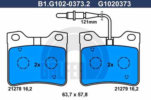 Тормозные колодки GALFER B1-G102-0373-2