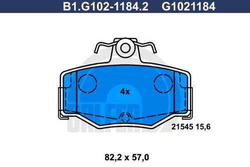 Тормозные колодки GALFER B1-G102-1184-2