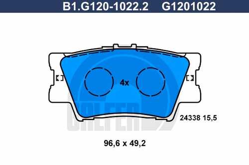 Тормозные колодки GALFER B1-G120-1022-2