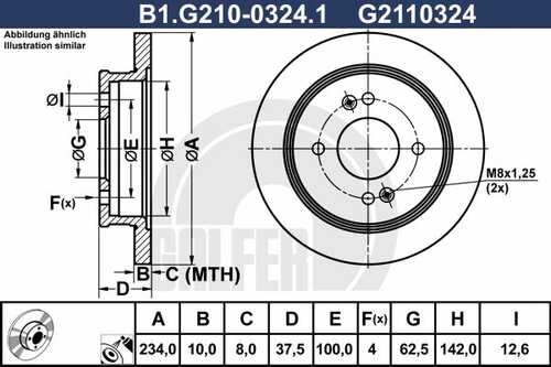 Диск тормозной GALFER B1-G210-0324-1