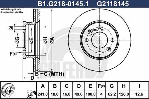 Тормозной диск GALFER B1-G218-0145-1