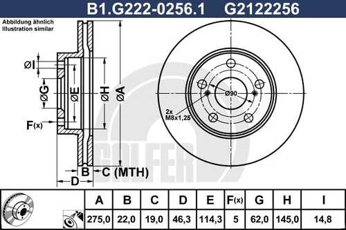 Тормозной диск GALFER B1-G222-0256-1