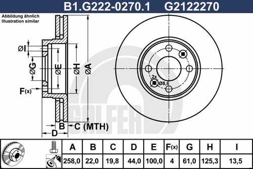 Тормозные диски GALFER B1-G222-0270-1