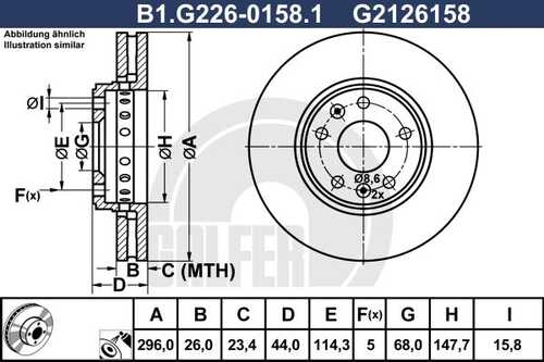 Диск тормозной GALFER B1-G226-0158-1