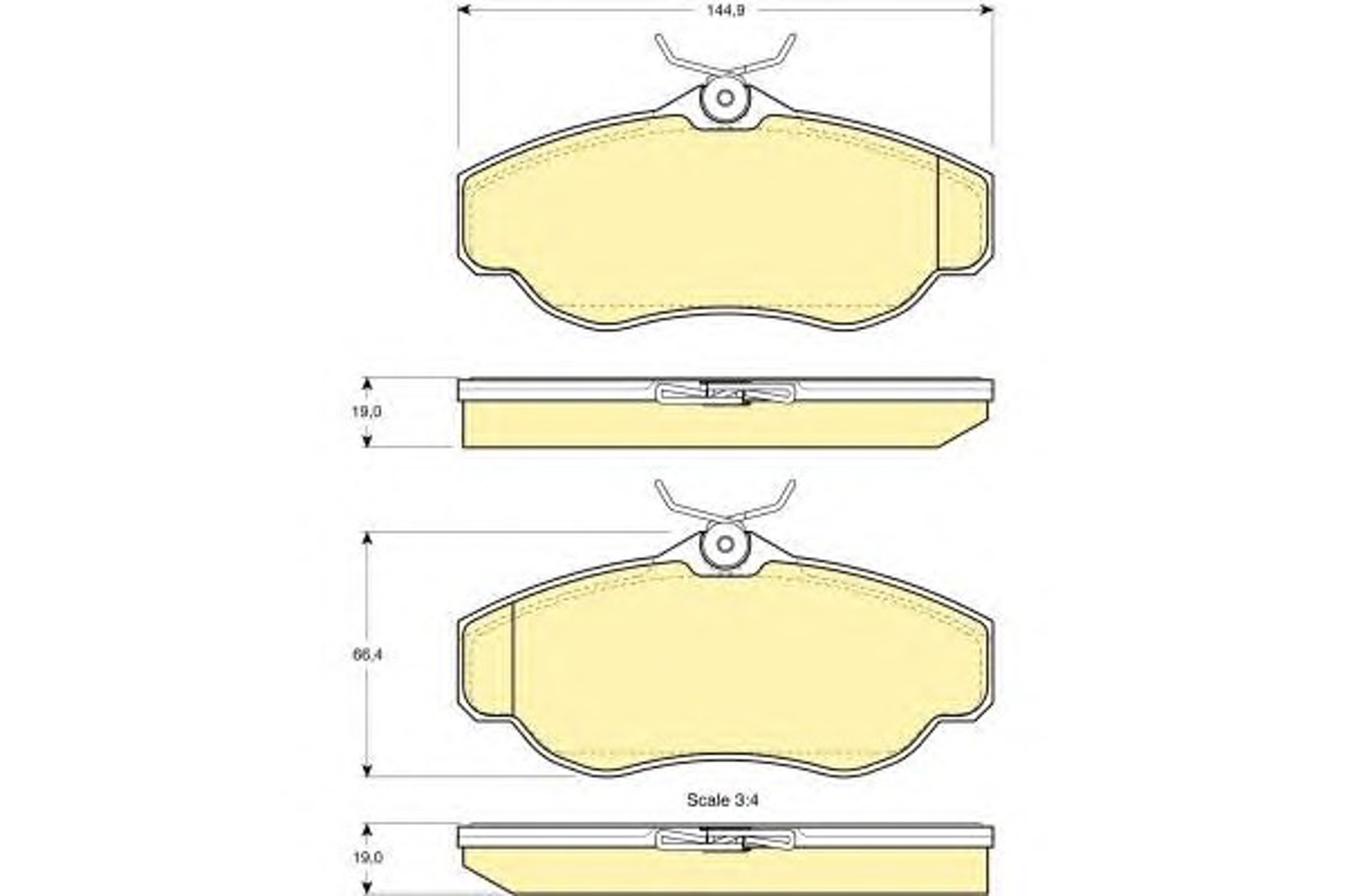 Колодки тормозные дисковые GIRLING 6111561