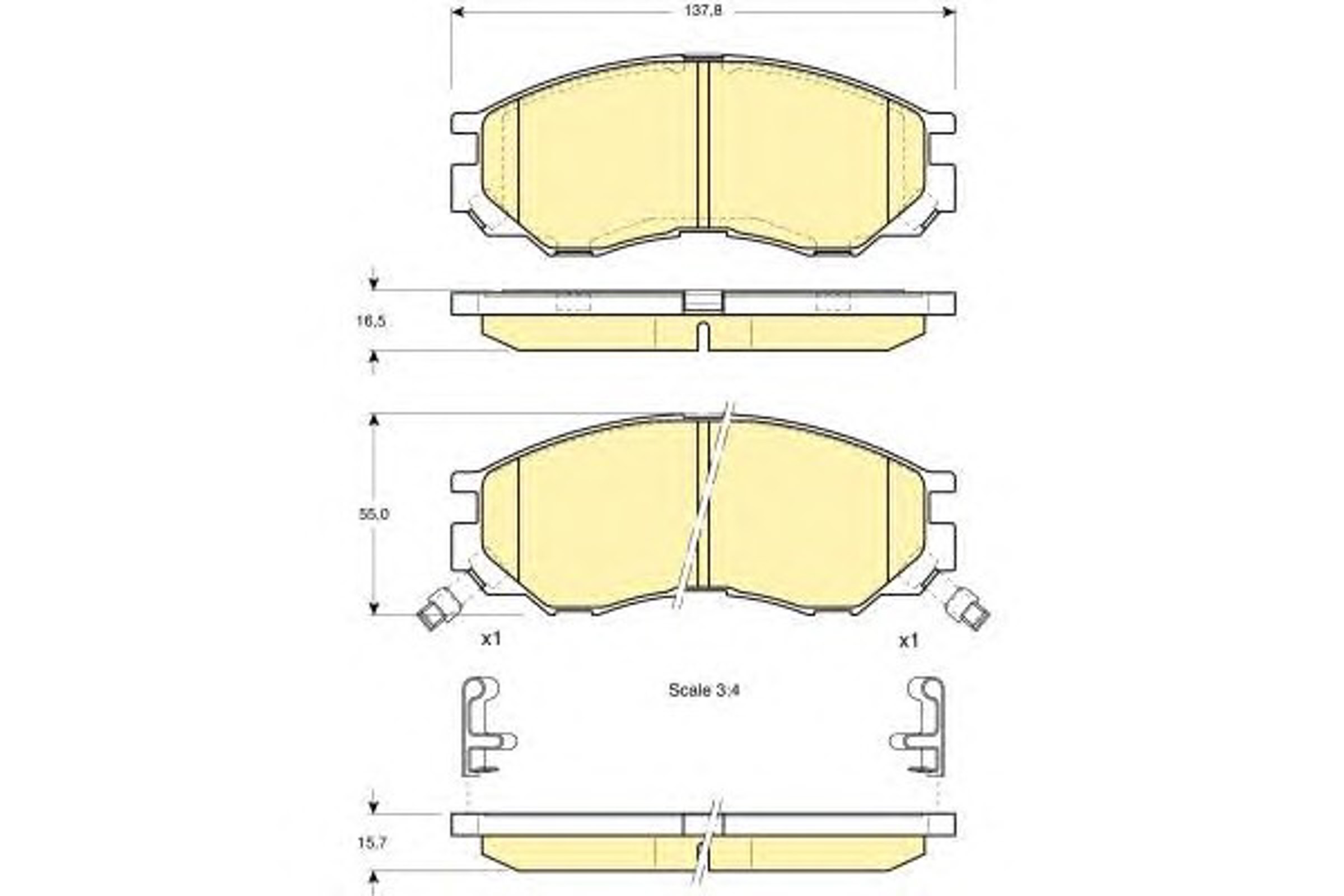Колодки тормозные дисковые GIRLING 6112869