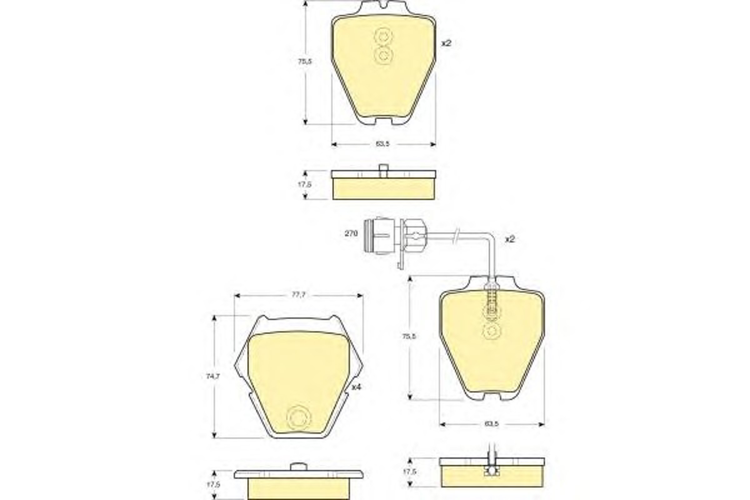 Колодки тормозные дисковые GIRLING 6113711