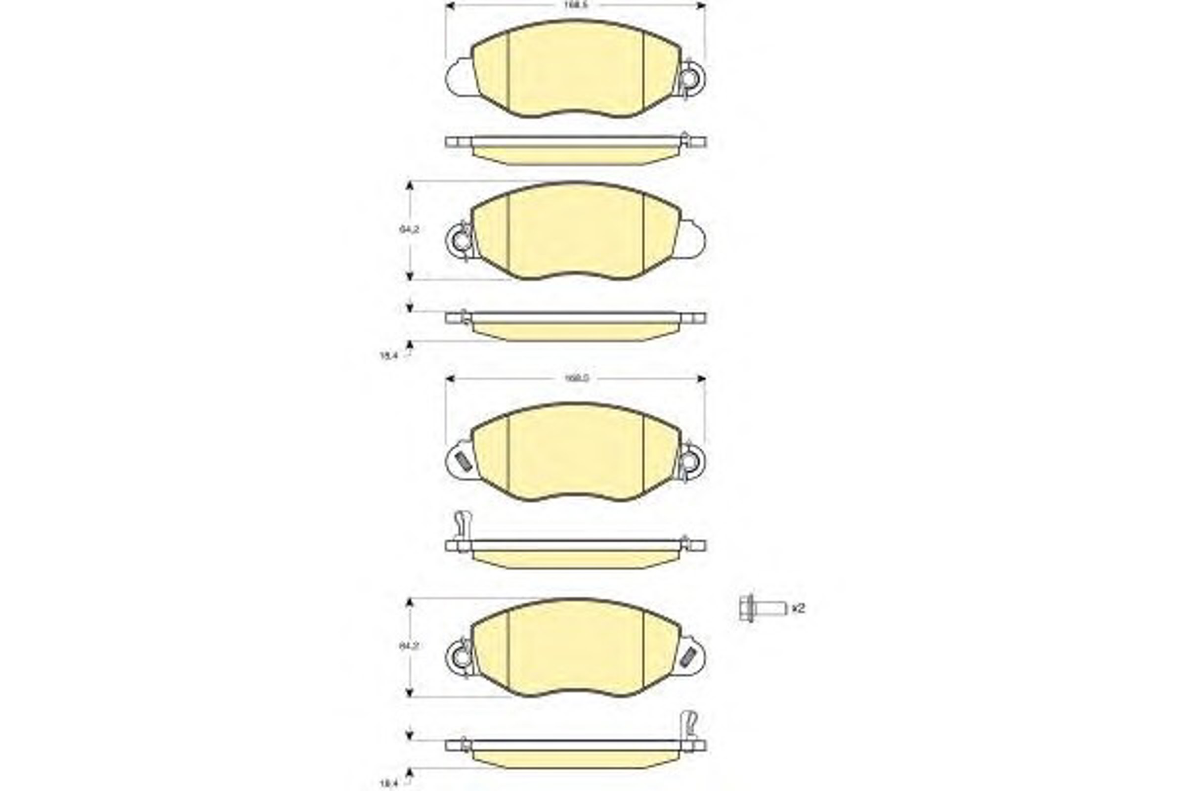 Комплект тормозных колодок дисковый тормоз GIRLING 6114614