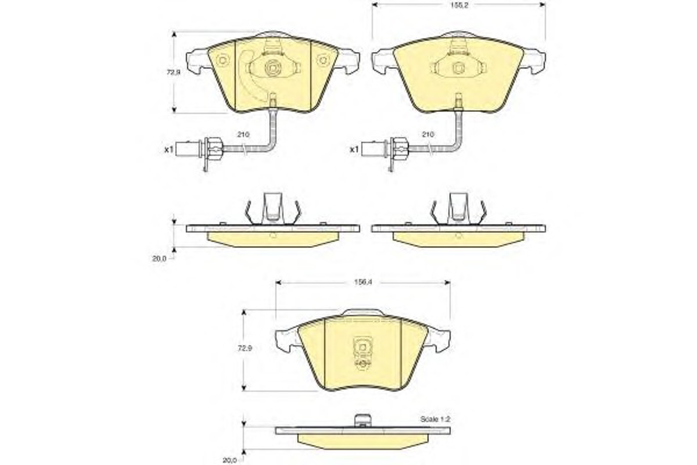 Колодки тормозные дисковые GIRLING 6115282