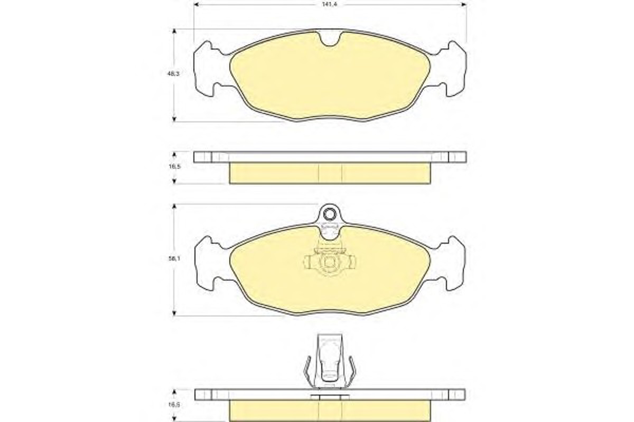 Колодки тормозные дисковые GIRLING 6115692