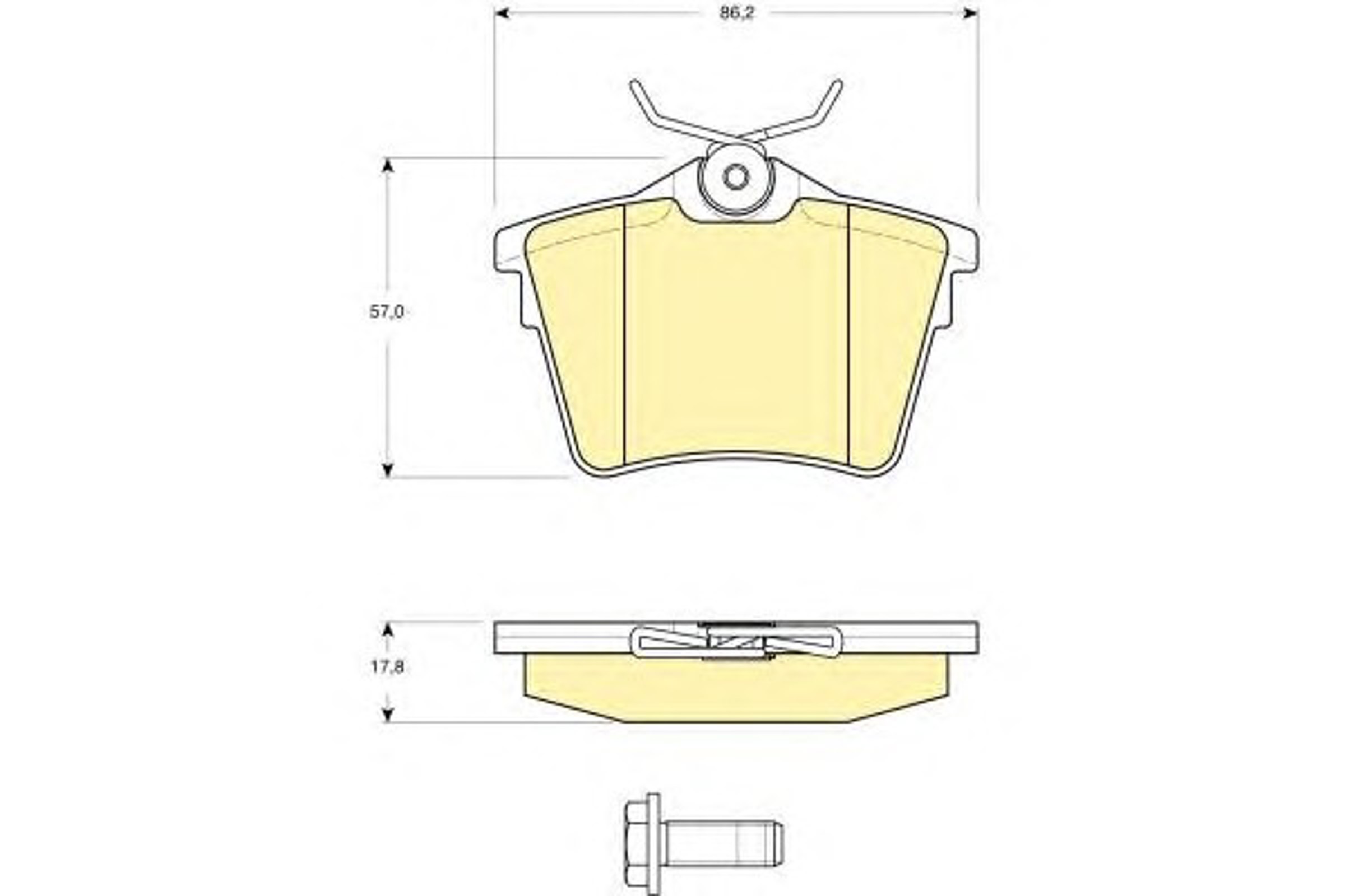 Колодки тормозные дисковые GIRLING 6115961