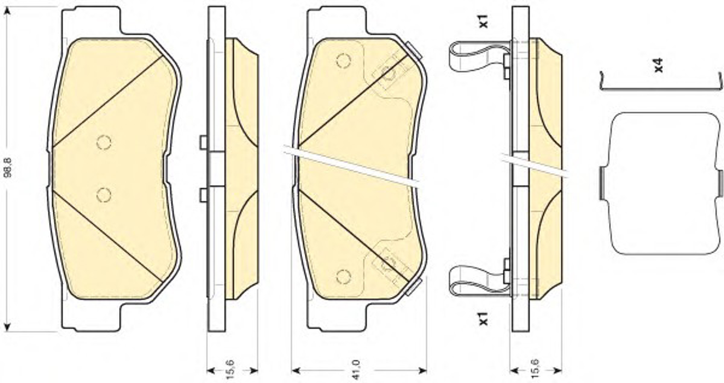Комплект тормозных колодок дисковый тормоз GIRLING 6134329