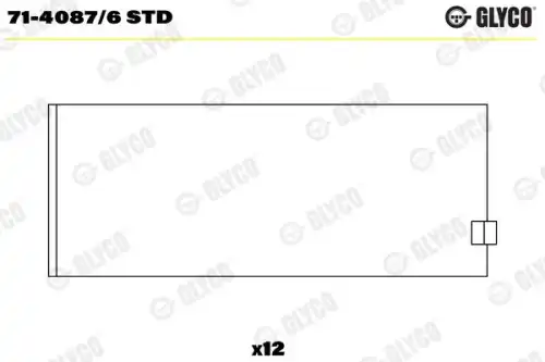 71-4087/6 std вкладыши шатунные к-т std GLYCO 71-4087/6 STD