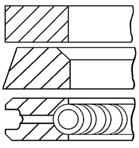 Кольца поршневые GOETZE ENGINE 08-428700-00