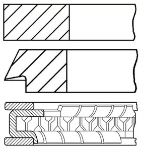 Кольца поршневые GOETZE ENGINE 08-437400-00