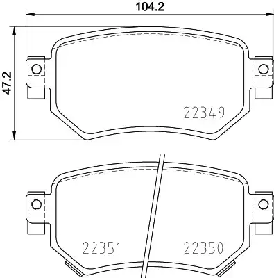 Колодки тормозные дисковые комплект HELLA/BEHR/PAGID 8DB355025-561