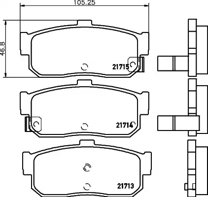 Колодки тормозные дисковые комплект HELLA/BEHR/PAGID 8DB355027-251