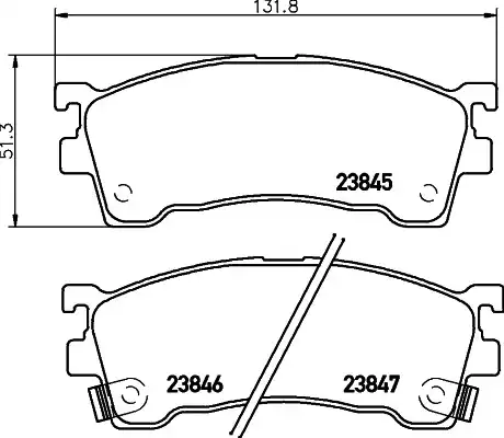 Колодки тормозные дисковые комплект HELLA/BEHR/PAGID 8DB355027-971