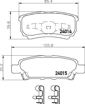 Тормозные колодки дисковые HELLA/BEHR/PAGID 8DB355028-161