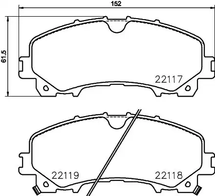 Колодки тормозные дисковые комплект HELLA/BEHR/PAGID 8DB355036-761