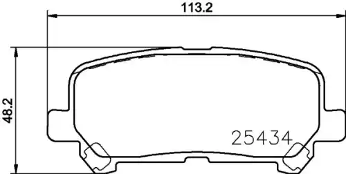 Колодки тормозные дисковые комплект HELLA/BEHR/PAGID 8DB355037-171