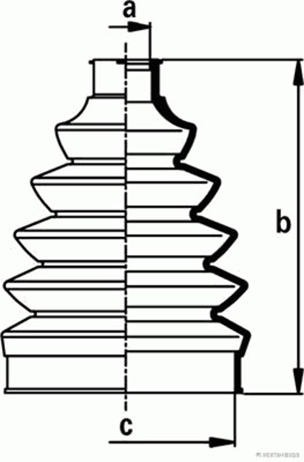 Пыльник шруса HERTH+BUSS JAKOPARTS J2860908
