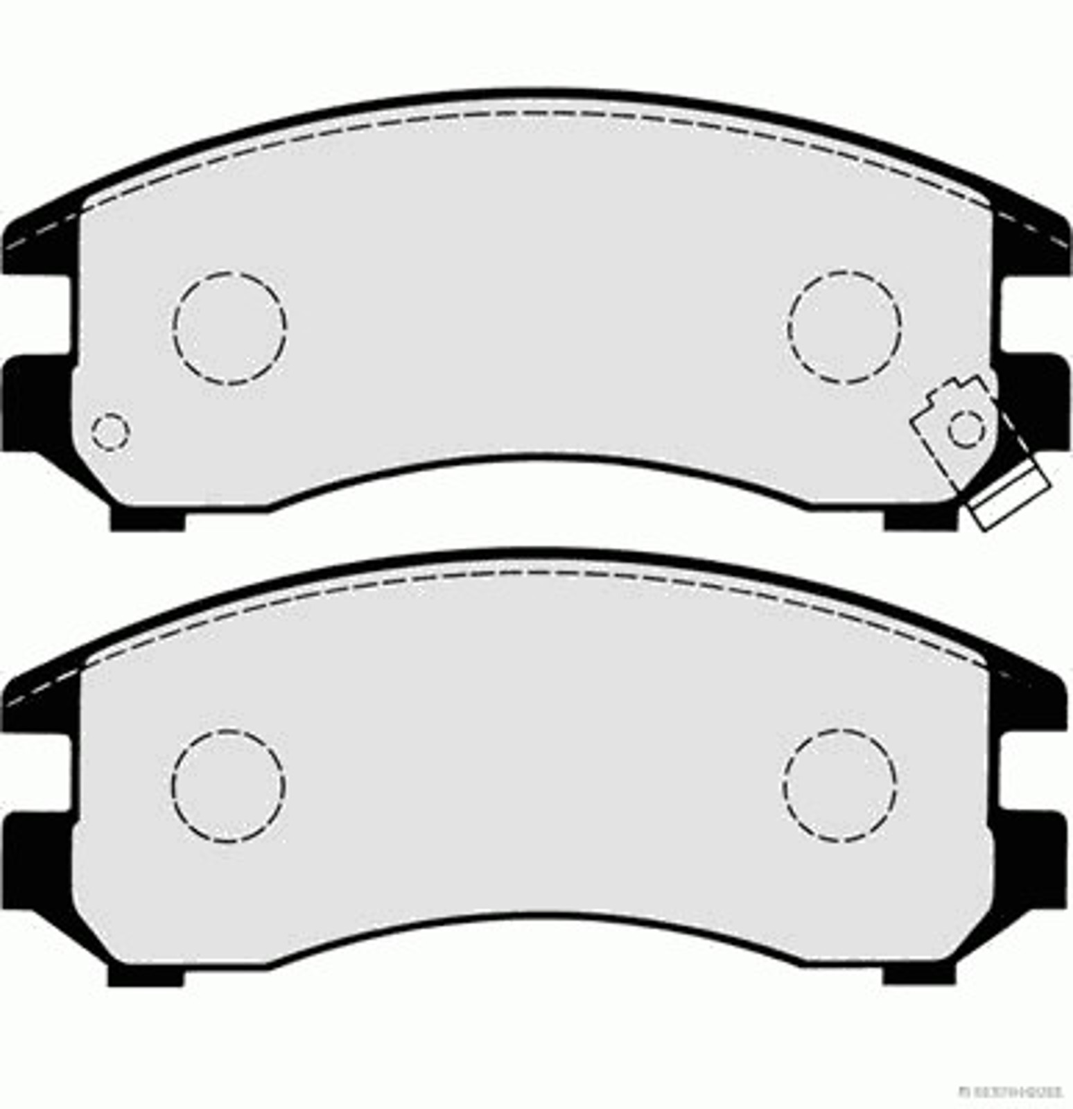 Комплект тормозных колодок дисковый тормоз HERTH+BUSS JAKOPARTS J3601035