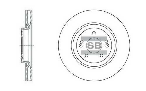 Sd1070 диск тормозной передний вентилир. HI-Q SD1070