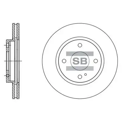 Sd5306 диск тормозной передний HI-Q SD5306
