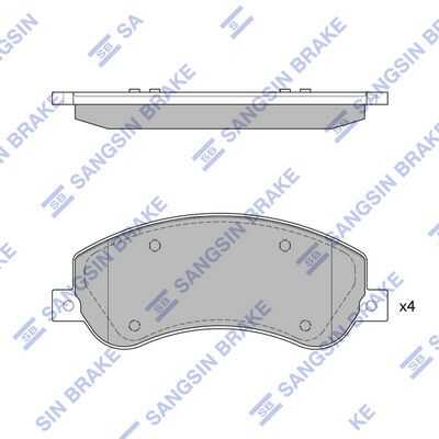 Колодки тормозные дисковые HI-Q SP 1675