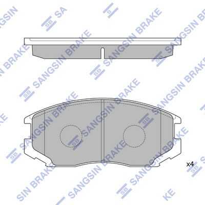 Тормозные колодки дисковые HI-Q SP1142