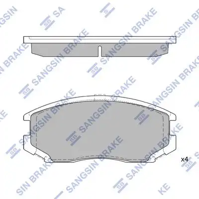 Sp1142a колодки дисковые передние HI-Q SP1142A