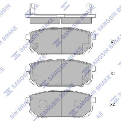 Задние дисковые колодки HI-Q SP1154