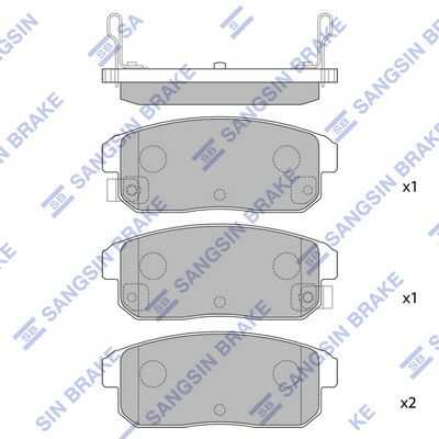 Тормозные колодки дисковые HI-Q SP1163