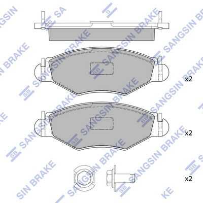 Тормозные колодки дисковые HI-Q SP1179