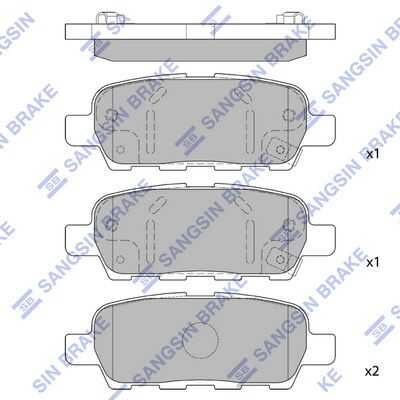 Задние дисковые колодки HI-Q SP1184