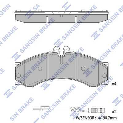 Тормозные колодки дисковые HI-Q SP1277
