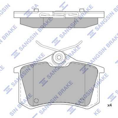 Колодки тормозные дисковые HI-Q SP1391