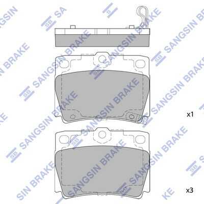 Тормозные колодки дисковые HI-Q SP1522