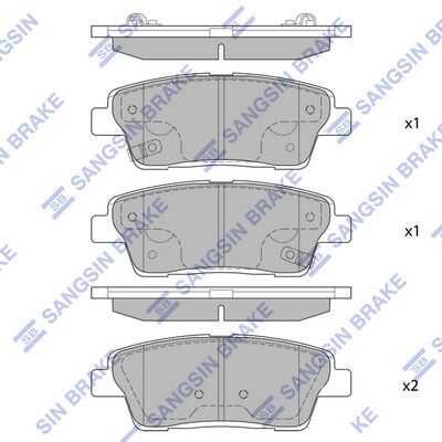 Колодки дисковые задние HI-Q SP1546