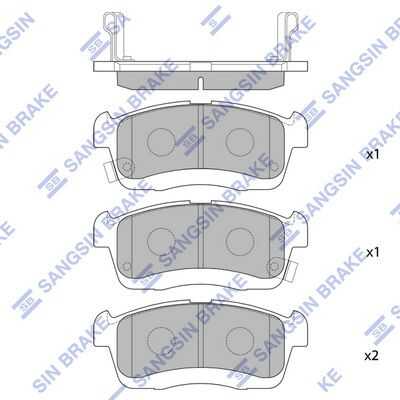 Тормозные колодки дисковые HI-Q SP1550