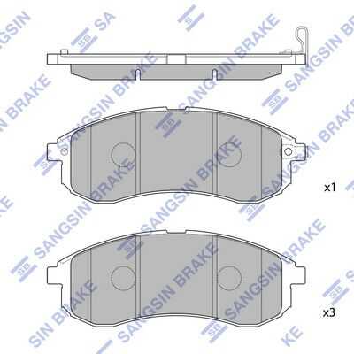 Тормозные колодки дисковые HI-Q SP1602