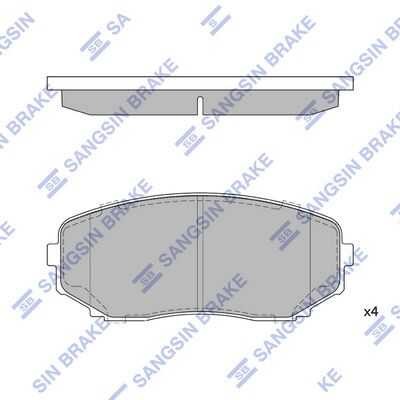 Тормозные колодки дисковые HI-Q SP1603