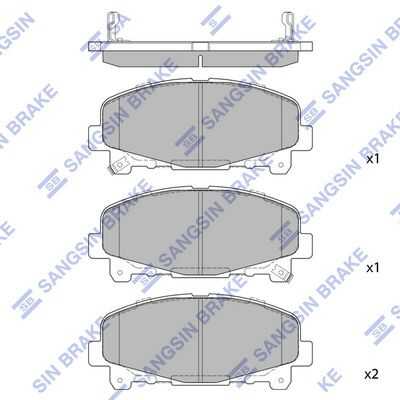 Тормозные колодки дисковые HI-Q SP1606