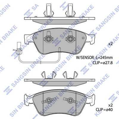 Колодки дисковые передние HI-Q SP1693