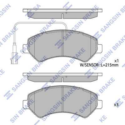 Колодки дисковые передние HI-Q SP1716A