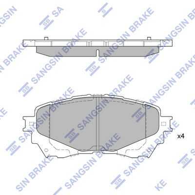 Тормозные колодки дисковые HI-Q SP1728