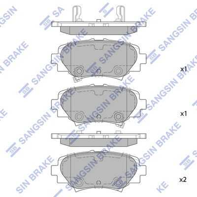 Тормозные колодки дисковые HI-Q SP1730