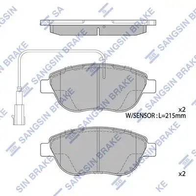 Sp1746 колодки тормозные передние HI-Q SP1746
